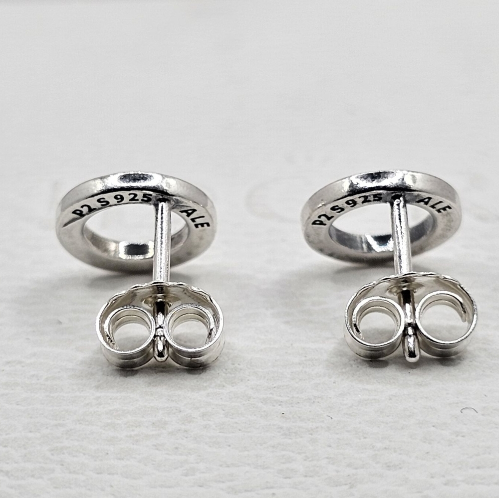Authentic Pandora Circle Stud Earrings - image 3